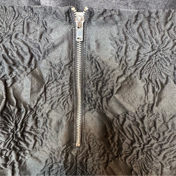 Lulus Romantic Reunion Black Jacquard Cutout Mini Dress Size Large - Picture 5 of 9